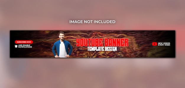 Banner profissional do YouTube, capa de mídia social, modelo de psd