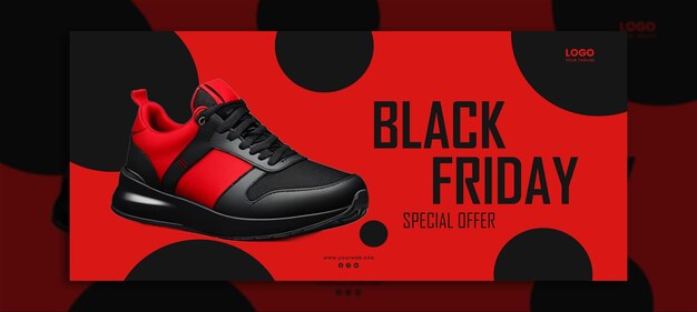 PSD banner de promoción de las ventas del viernes negro