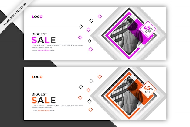 Banner promozionale di vendita o modello di copertina