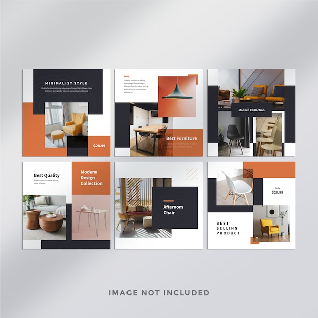Banner de publicación de Instagram de muebles