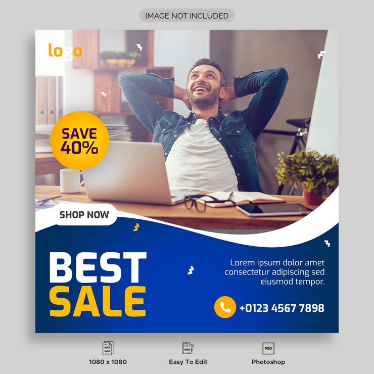 Banner de publicación de redes sociales de marketing empresarial
