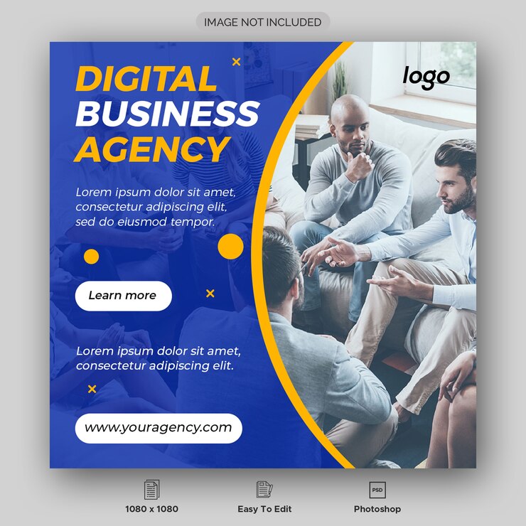 Banner de publicación de redes sociales de marketing empresarial
