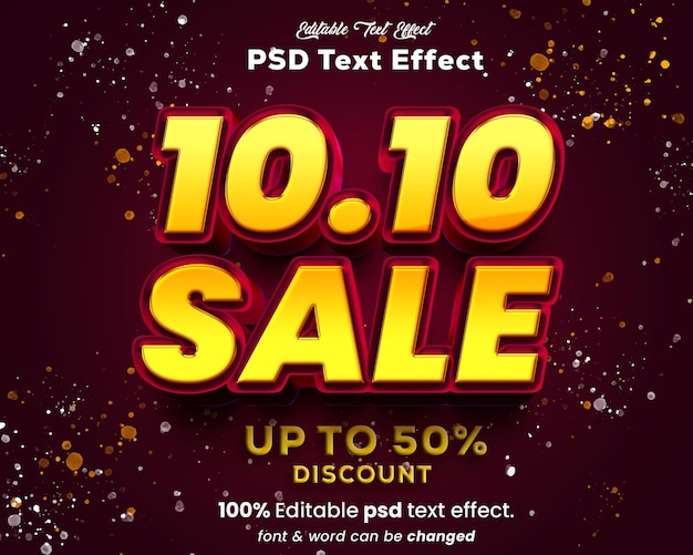 Banner de publicación de venta flash 1010 con efecto de texto 3d