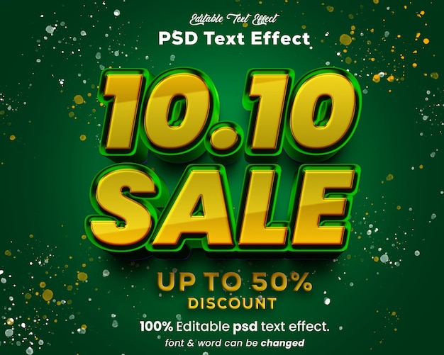 Banner de publicación de venta flash 1010 con efecto de texto 3d