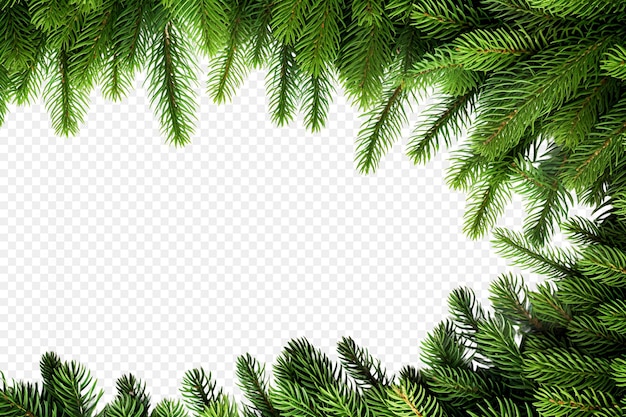 Banner con ramas vectoriales del árbol de navidad y espacio para el texto