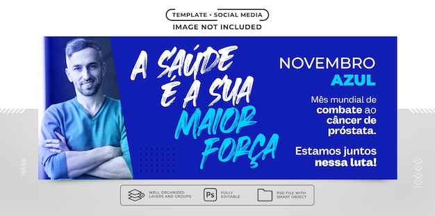 Banner de redes sociales contra el cáncer de próstata