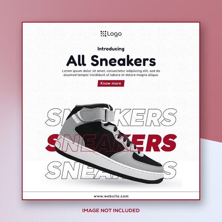 Banner de redes sociales cuadrado de zapatos PSD o fondo de venta moderno con publicación de descripción del producto
