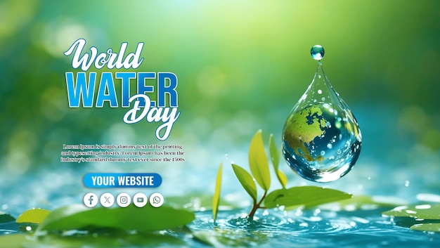 Banner de las redes sociales del Día Mundial del Agua