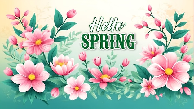 Banner de las redes sociales del día de la primavera