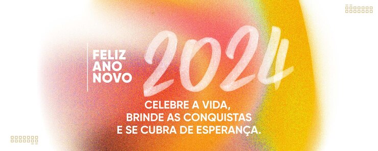 PSD banner de redes sociales feliz feliz año nuevo 2024
