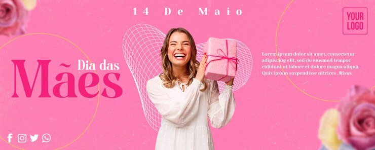 PSD banner de redes sociales instagram día de la madre