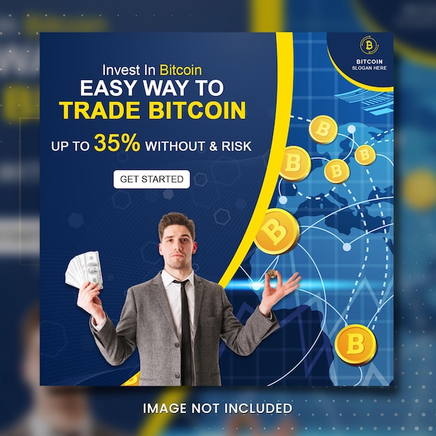 Banner de redes sociales de moneda criptográfica