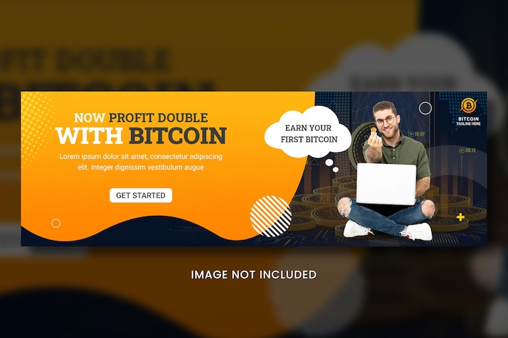PSD banner de redes sociales de moneda criptográfica