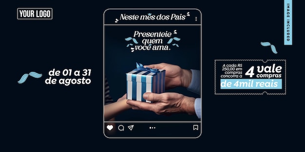 PSD banner de redes sociales este regalo del mes de los padres 039 a quien amas