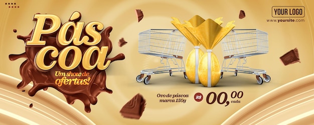 PSD banner de redes sociales semana santa un espectáculo de ofertas