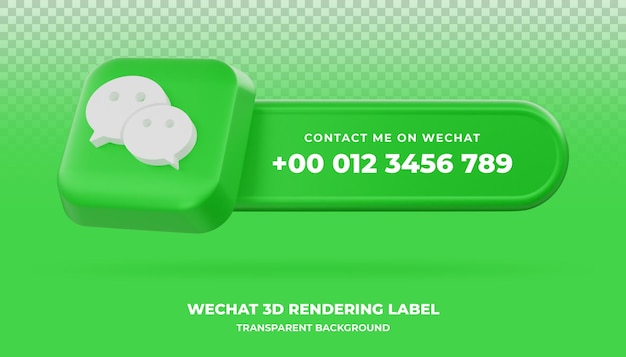 Banner de renderizado 3d de wechat aislado