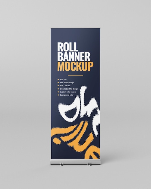 Banner de rollo de maquillaje para la marca PSD