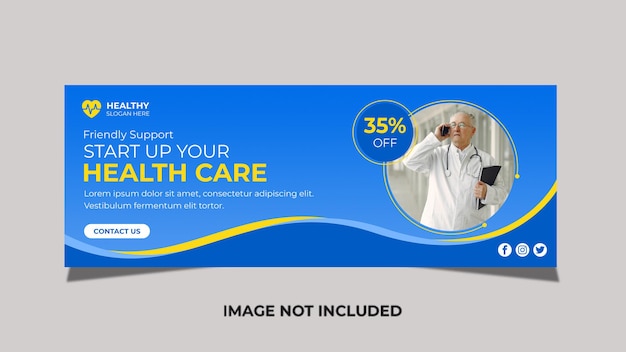 Banner de salud médica banner de publicación de instagram de redes sociales premium psd