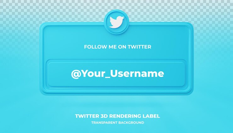 PSD banner search icon twitter 3d rendering banner isolato