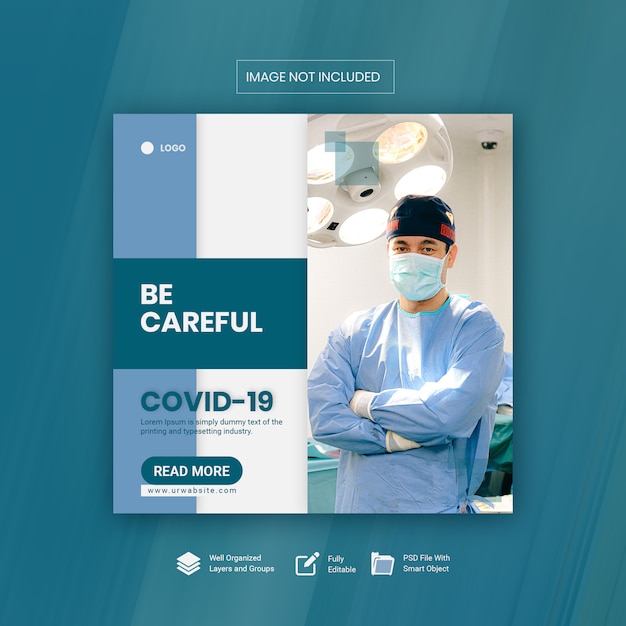 Banner sociale di coronavirus