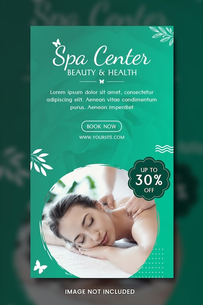 PSD banner de spa de salón de belleza