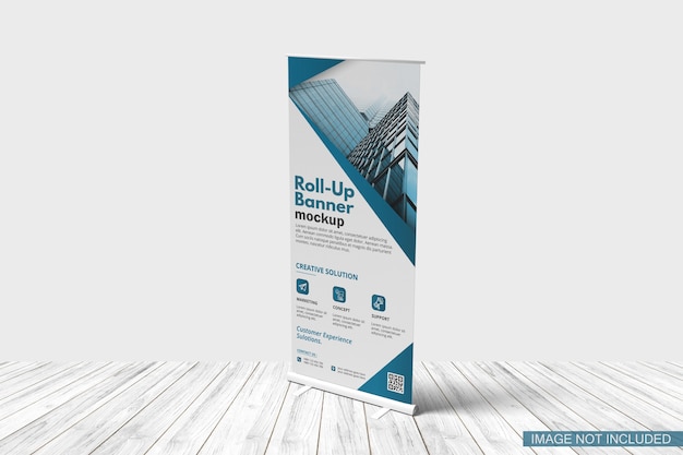 Banner stand mockup isolato