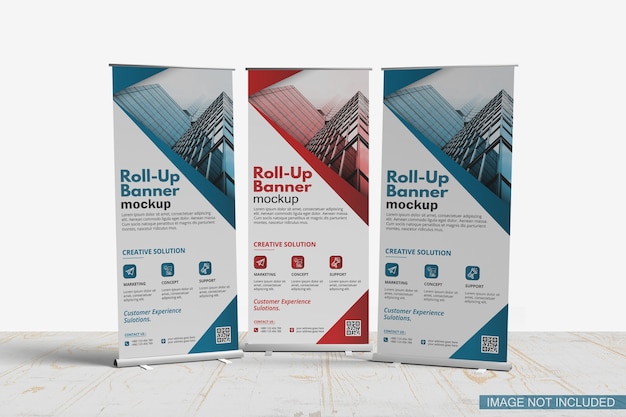 Banner stand modell isoliert