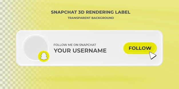 Banner-suchsymbol snapchat 3d rendering-banner isoliert