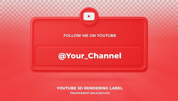 Banner suchsymbol youtube 3d rendering banner isoliert