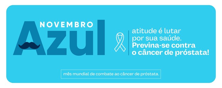 PSD banner sui social media post consapevolezza del cancro alla prostata blu novembre