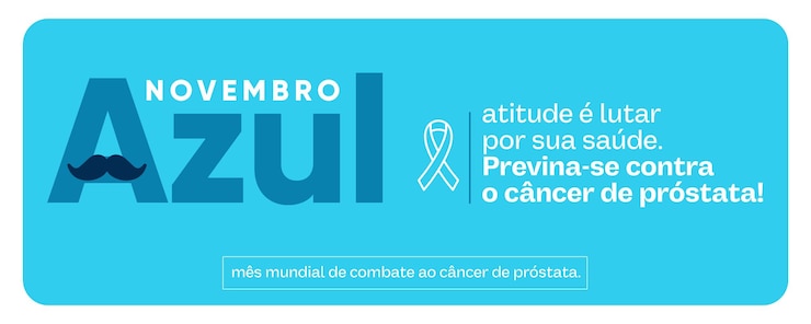 PSD banner sui social media post consapevolezza del cancro alla prostata blu novembre