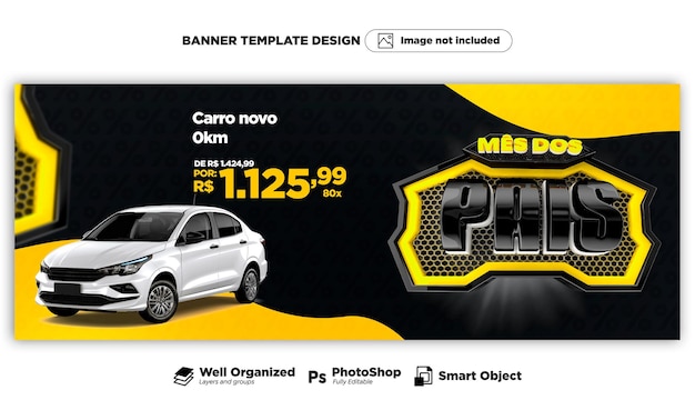 Banner tamplate psd väter auto