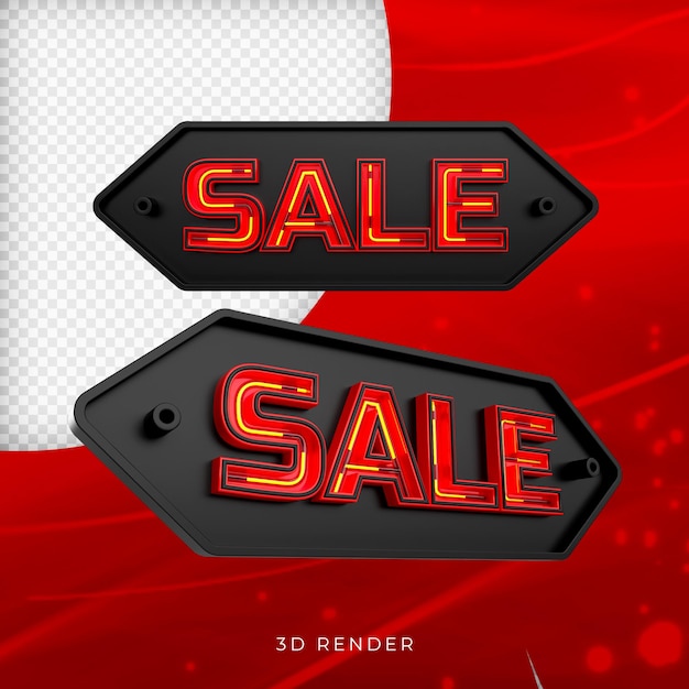 PSD banner de venta 3d