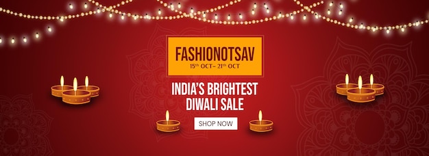 Banner de venta de diwali más grande de india