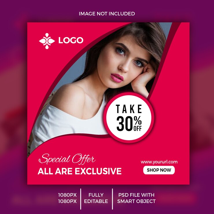 Banner de venta editable para web e instagram