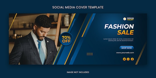Banner de venta de moda para plantilla de publicación en redes sociales