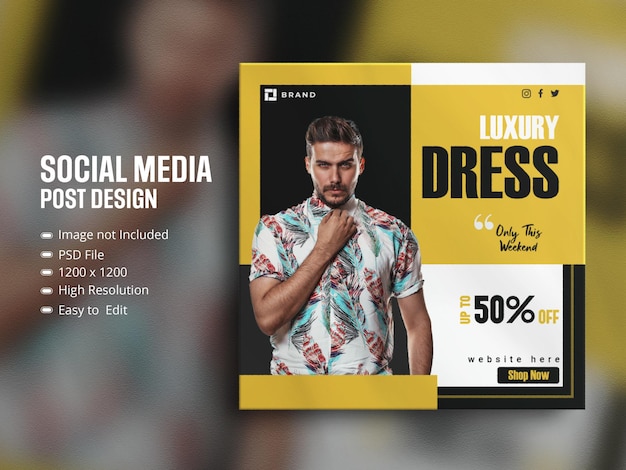 PSD banner de venta de redes sociales cuadradas de venta de moda para la historia de instagram
