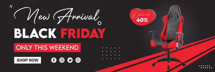 Banner de venta de viernes negro de nueva llegada