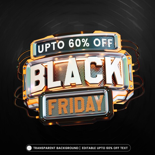 Banner de venta de viernes negro con texto editable