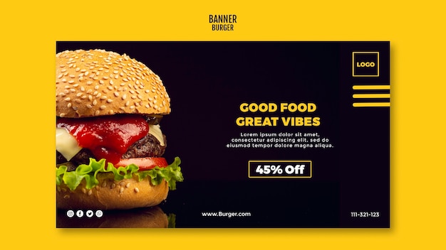 Banner vorlage burger