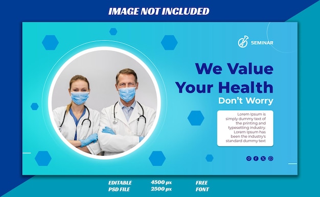 Banner-Vorlage der medizinischen Gesundheitsversorgung für Social Media Post