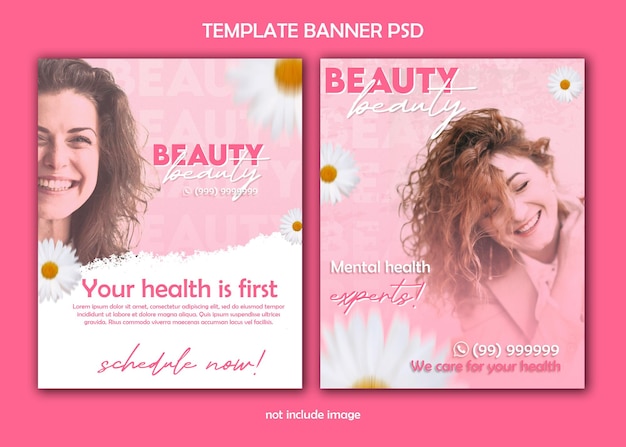 Banner-vorlage für das gesundheitswesen instagram-poster psd-flyer