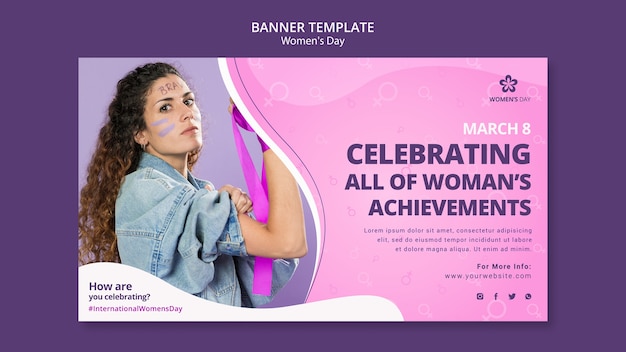 Banner-Vorlage für den Frauentag