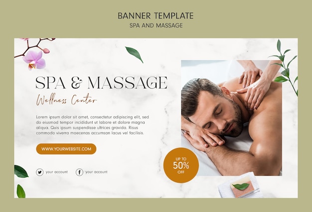 Banner-vorlage spa und massage