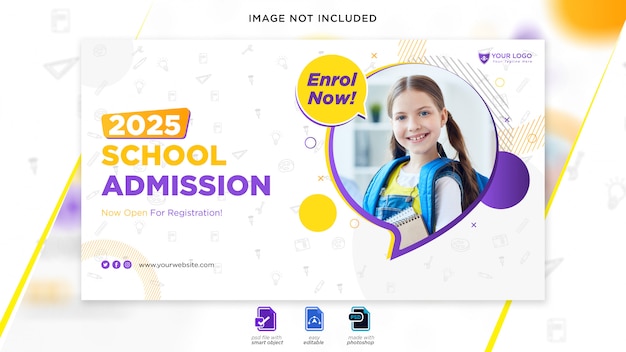 Banner web de admisión escolar