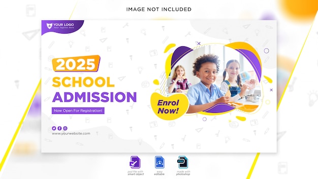 Banner web de admisión escolar