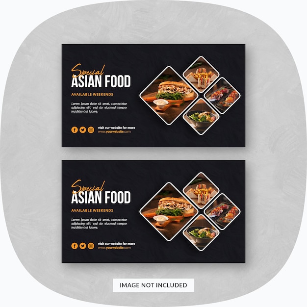 Banner de web de alimentos