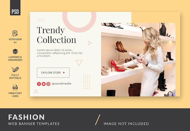 Banner web di moda