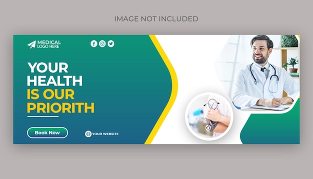 Un banner web para una empresa médica.