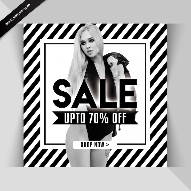 PSD banner web de moda para redes sociales.